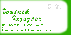 dominik hajszter business card